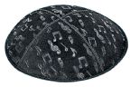 Musical Notes Embossed Kippah