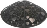 Hearts Embossed Kippah