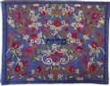 Talit Bag Full Embroidered Pomegranate Blue/Silver