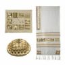 Yair Emanuel Tallit- Full Embroidered Geometric-Gold