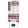 Yair Emanuel Raw Silk Appliqued Stripes Tallit Multicolor