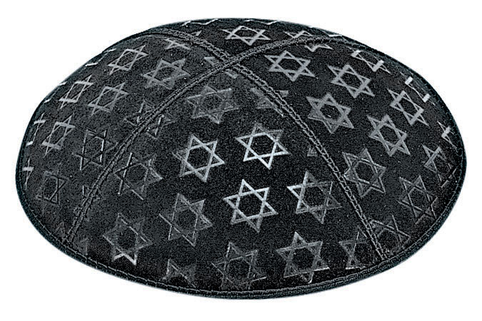 Large Star of David Embossed Kippah