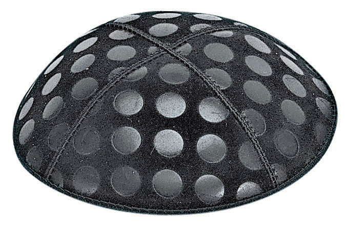 Large Dots Embossed Kippah