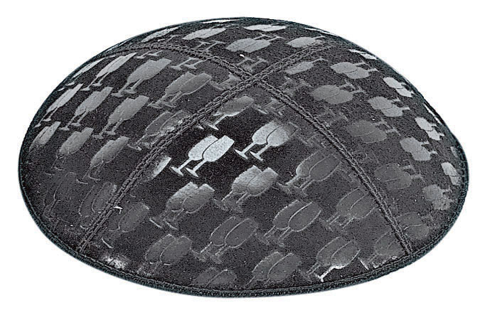 L'chaim Cups Embossed Kippah