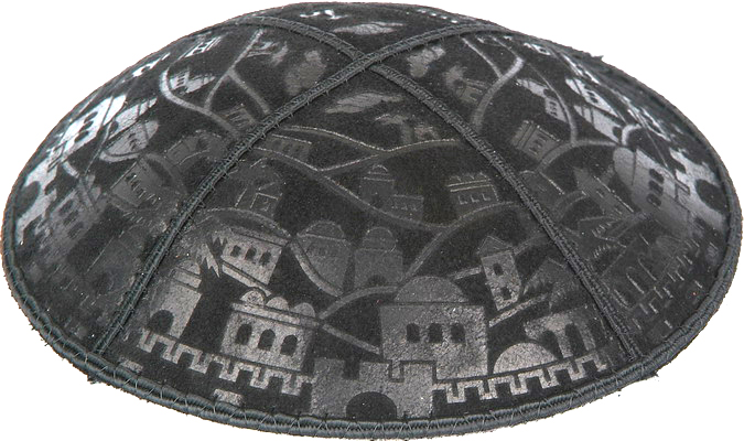 Jerusalem Embossed Kippah