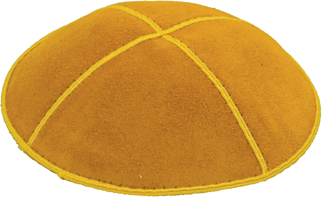 Gold Suede Kippah