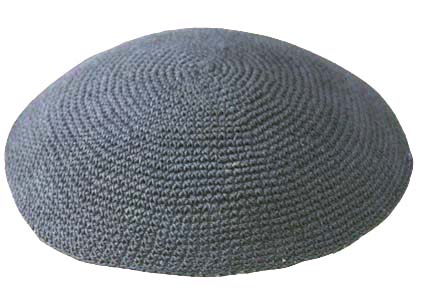 Grey Knit Kippot