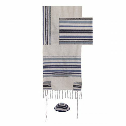 Yair Emanuel Hand Woven Tallit in Blue