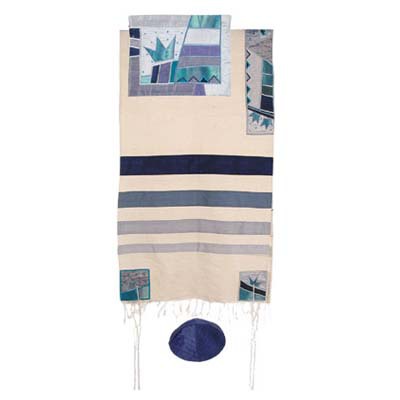 Yair Emanuel Crown Silk Applique'd Tallit